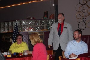 2016-17 Ohio-WV District President addresses Exchange Club of Springfield Ohio Installation Dinner Banquet June 14 2016