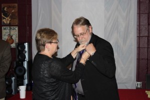 2016-17 President Mark Sullivan pinned by Karen Sullivan