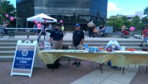 National Night Out Exchange Club CAP Table Aug 2 2016 Larry Sewell Jerry Sewell Marc Holt