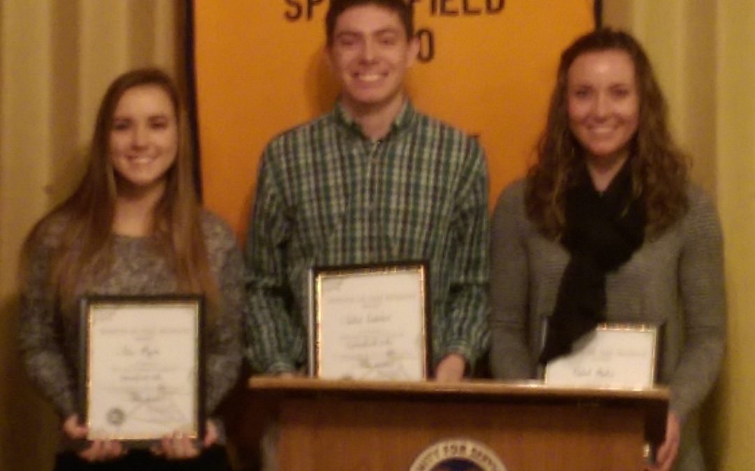 Youths of the Month Honored by the Exchange Club of Springfield