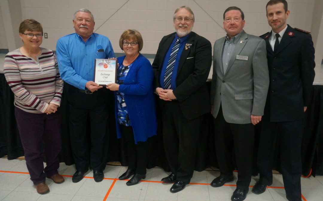 Springfield Exchange Receives Award from Salvation Army