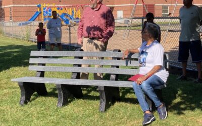 Exchange Dedicates Deputy Yates Memorial Bench at local elementary school.