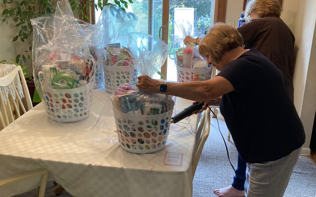 Exchange Delivers Baby Baskets to local ANG Base Wing